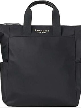 Kate Spade Black Nylon Convertible Laptop Tote